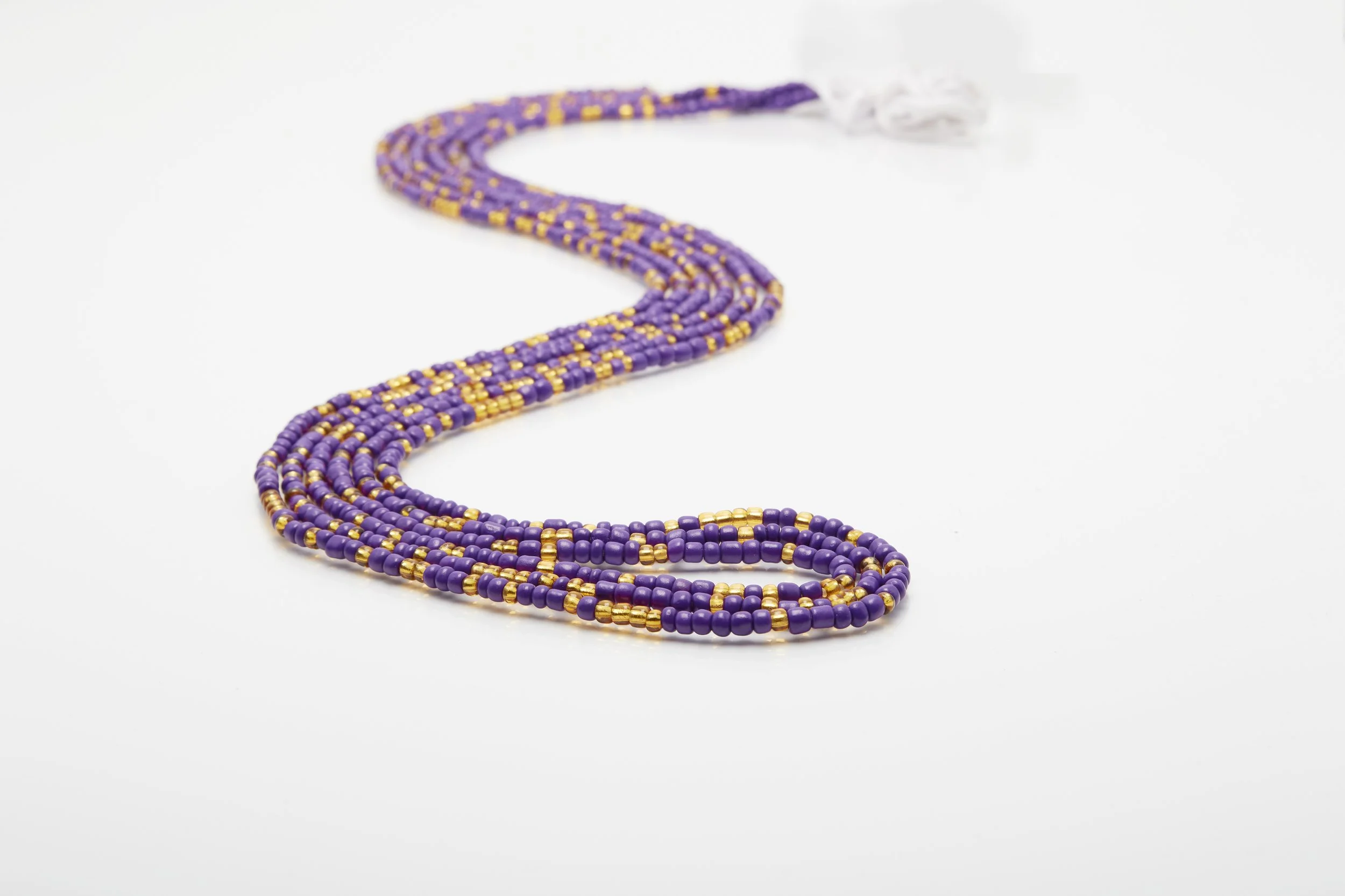 Purple Gold Waist Beads Waist Beads UK Shop Authentic African Waist Beads Online